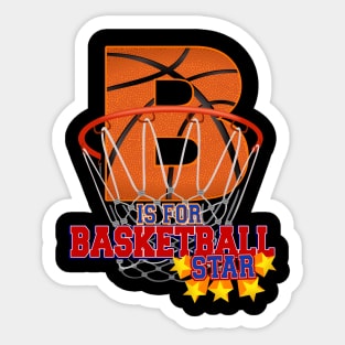 B is for Basketball STAR Sticker